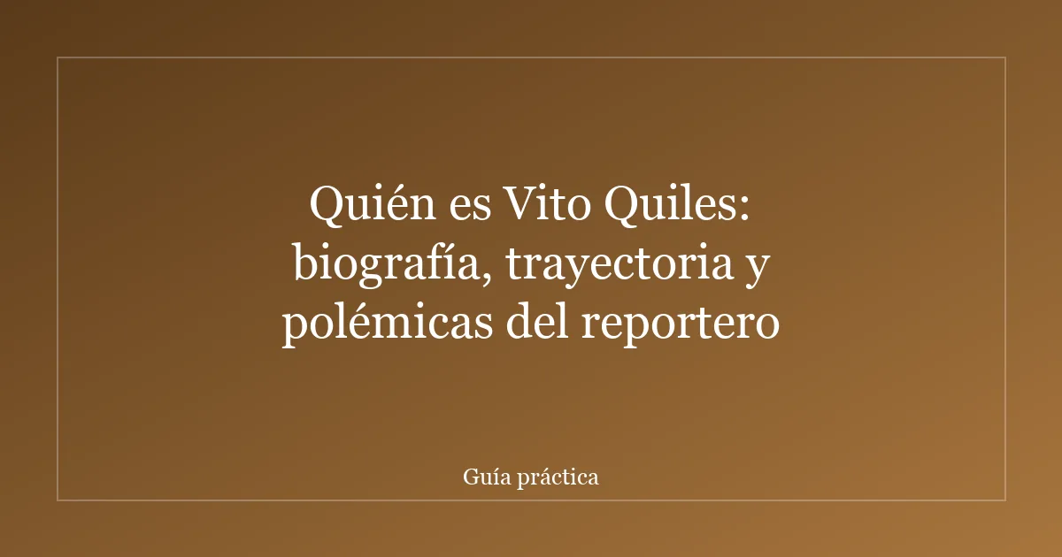 Quién es Vito Quiles: biografía, trayectoria y polémicas del reportero